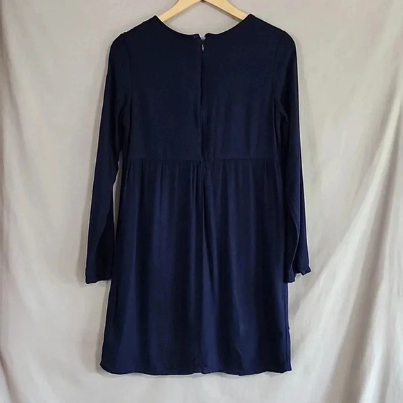 Women's Old Navy Ruffle-Trim Shift Dress, Navy Blue, Size Small, Pre-Owned - Picture 3 of 7